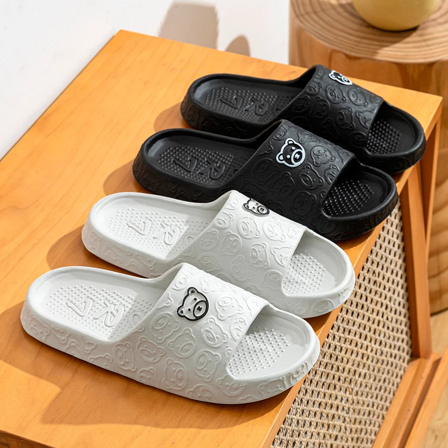 Men’s Summer Bear Print Slippers